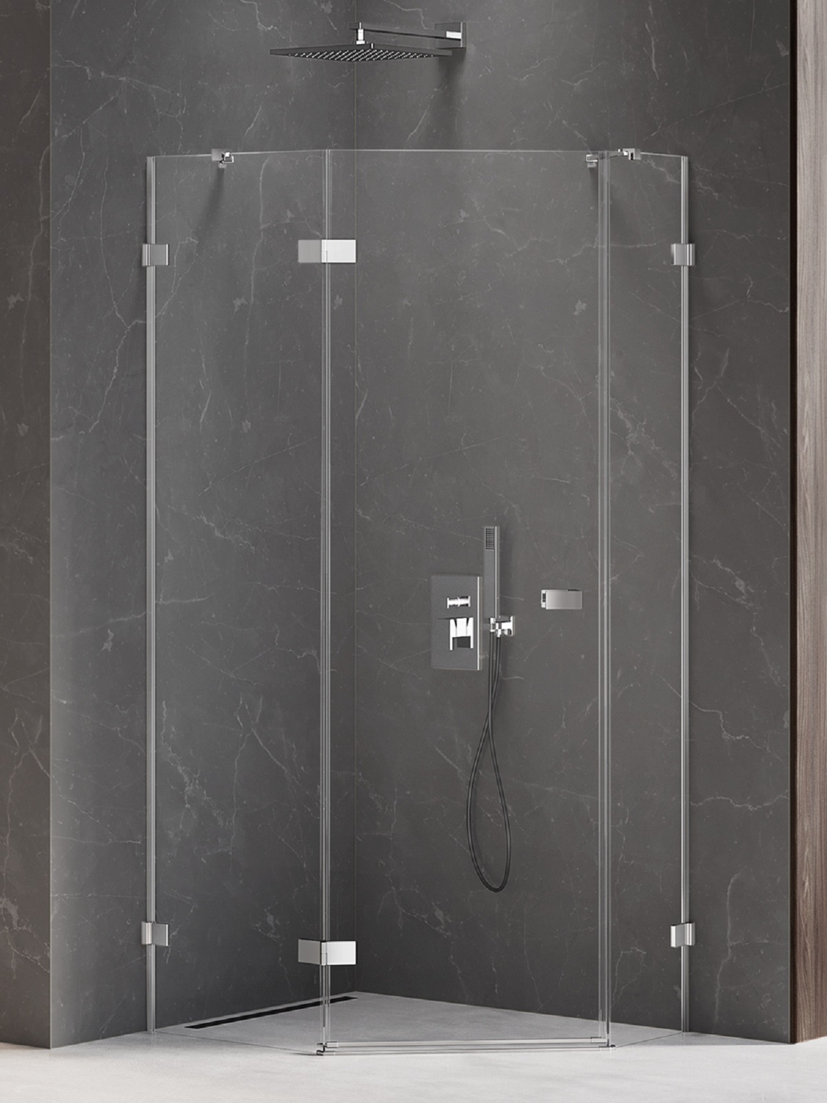New Trendy Avexa box doccia 100x80 cm cromo lucida/vetro trasparente EXK-3893