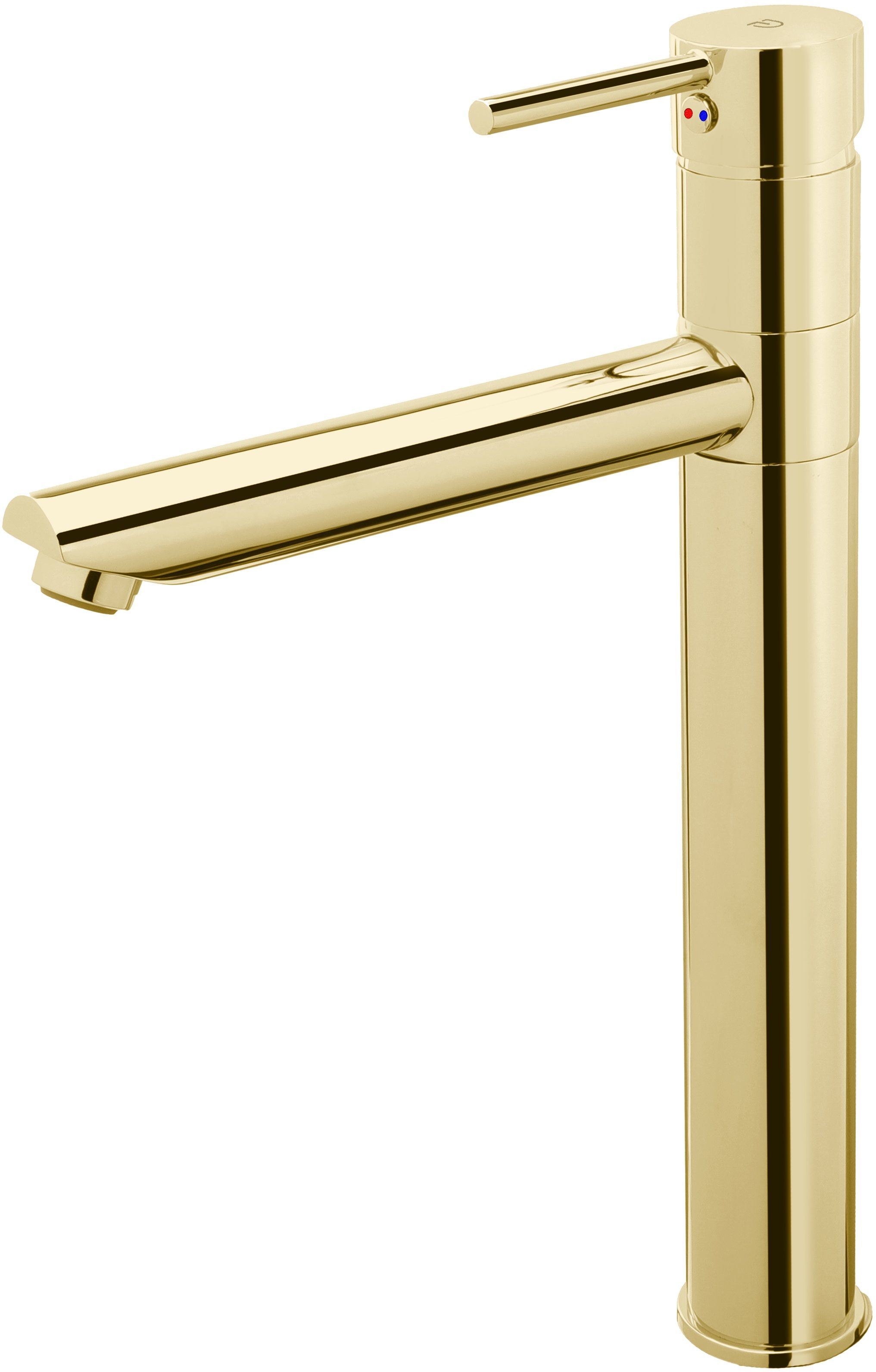 FDesign Flusso rubinetto per lavabo verticale oro FD1-FLS-2L-55