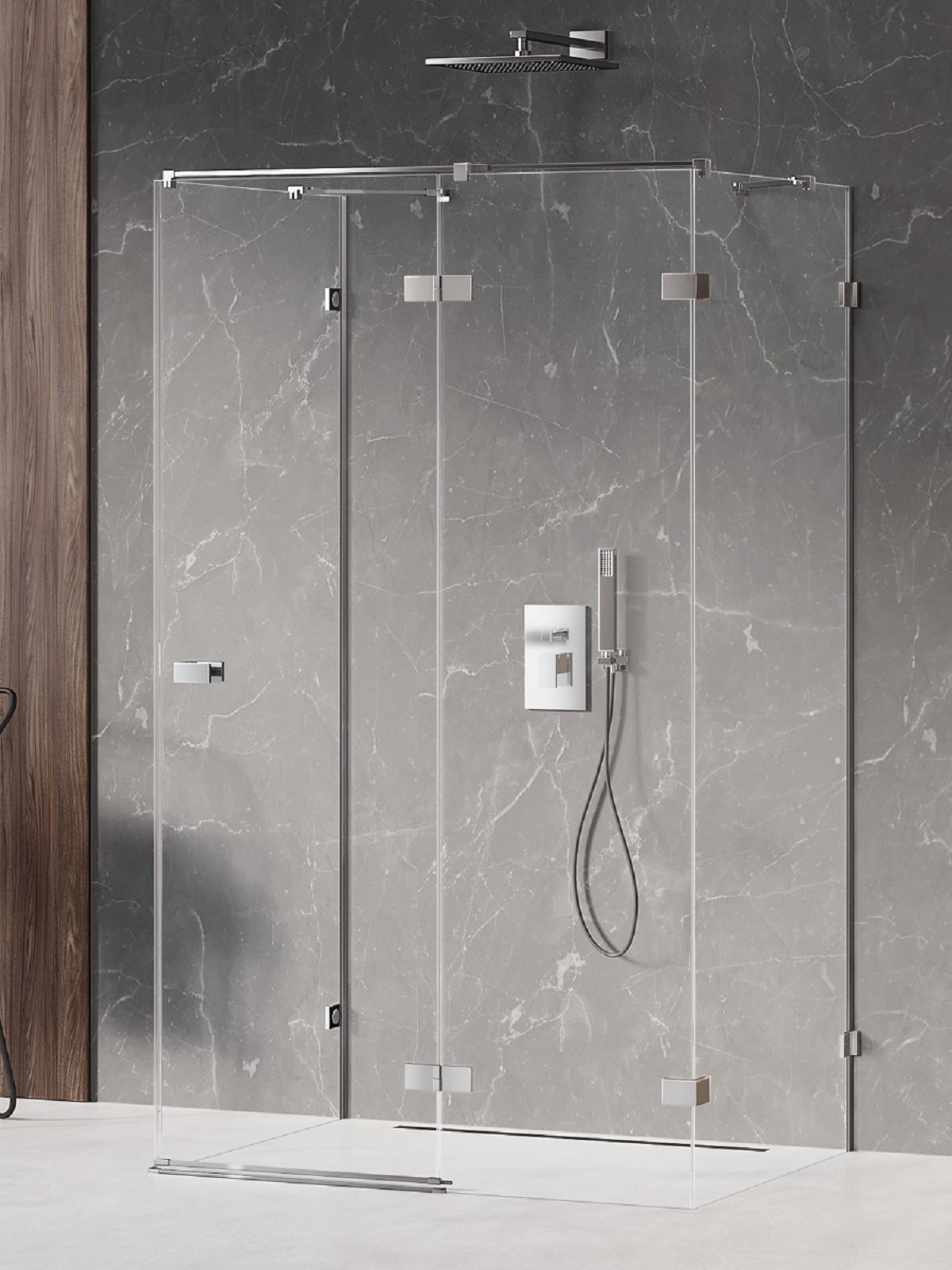 New Trendy Avexa box doccia 100x70 cm rettangolare cromo lucida/vetro trasparente EXK-2485