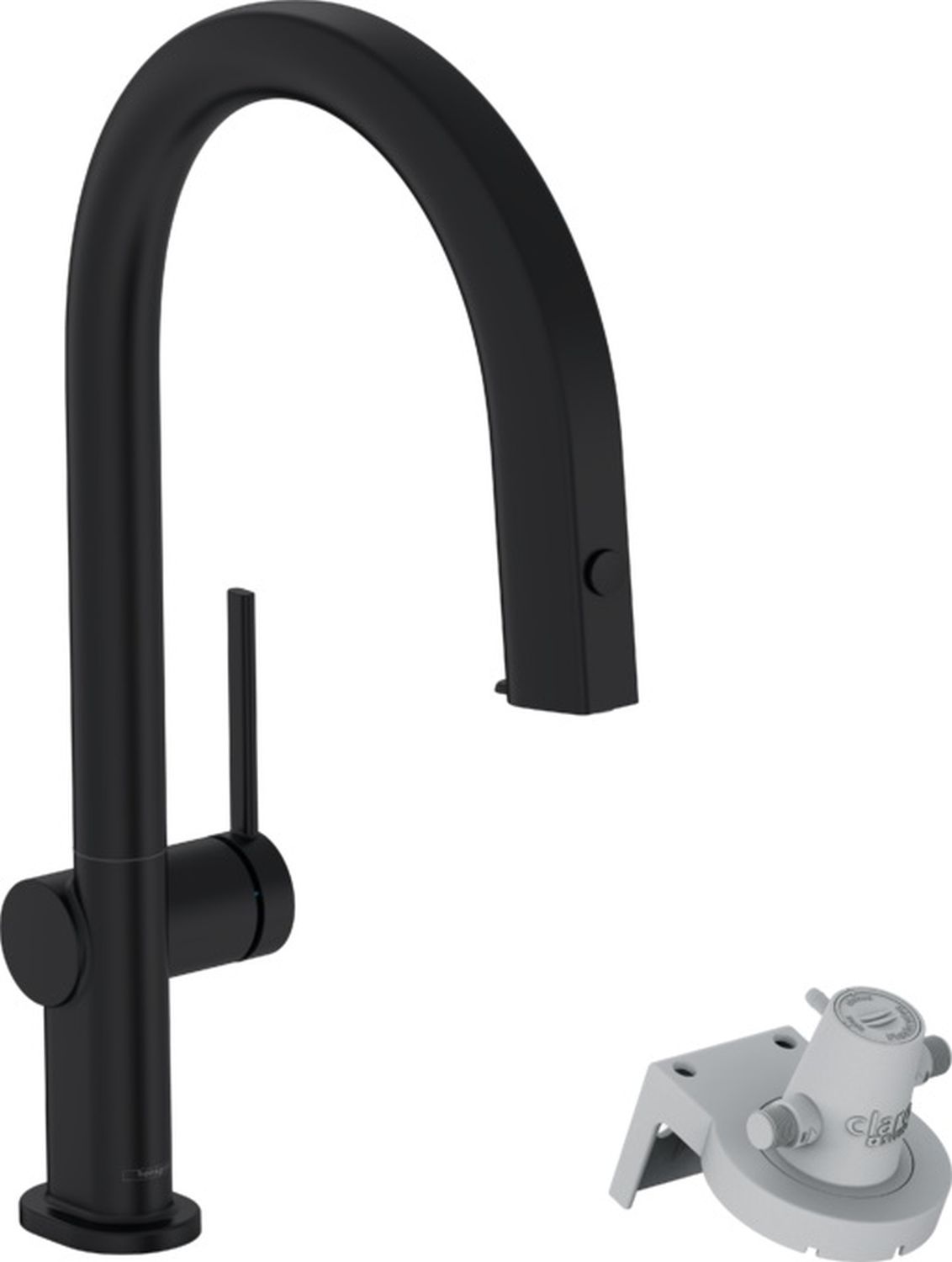 Hansgrohe Aqittura M91 rubinetto da cucina con filtro verticale nero 76803670