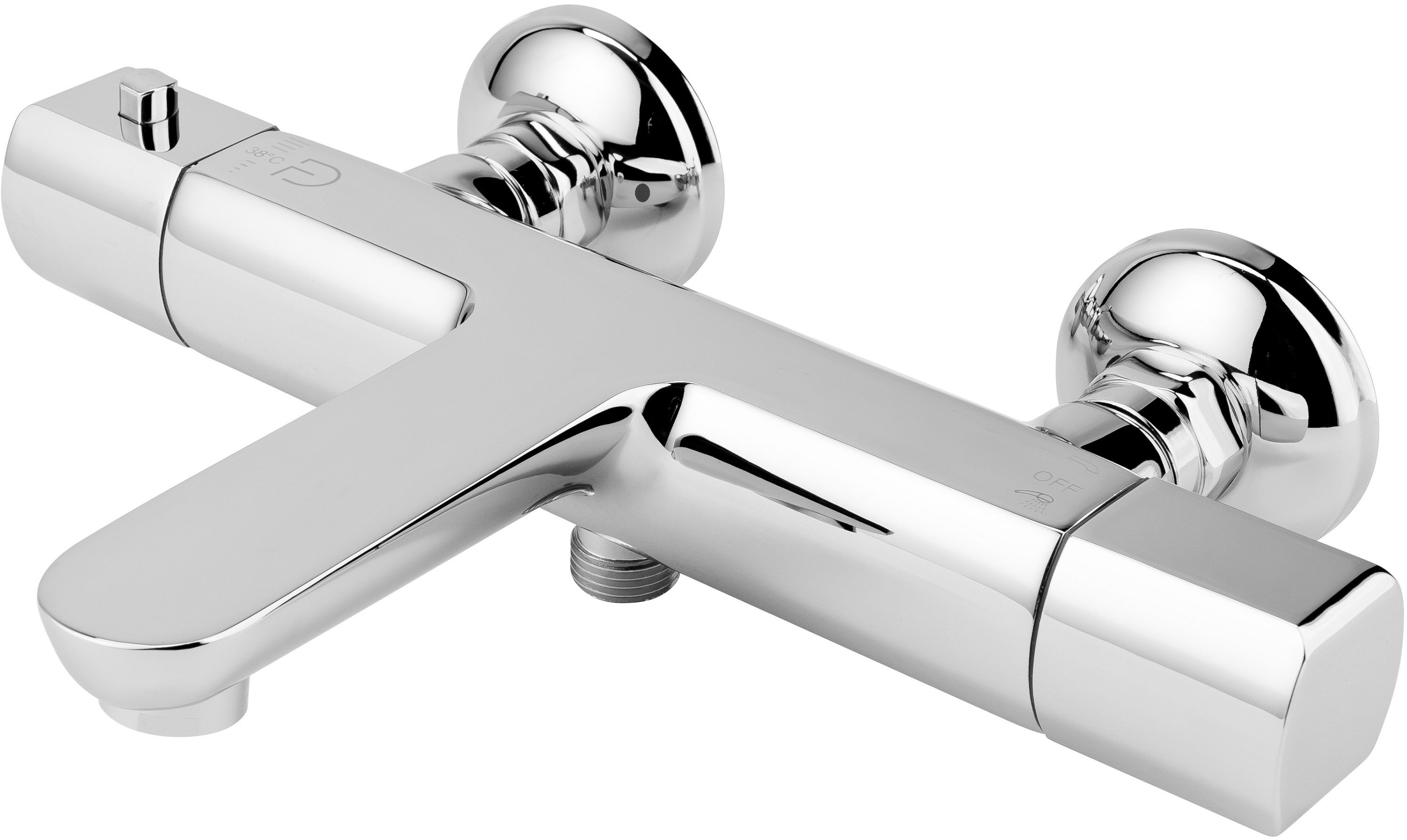 FDesign Stabilla rubinetto per vasca e doccia a parete con termostato cromo FD1-TS05-1-11