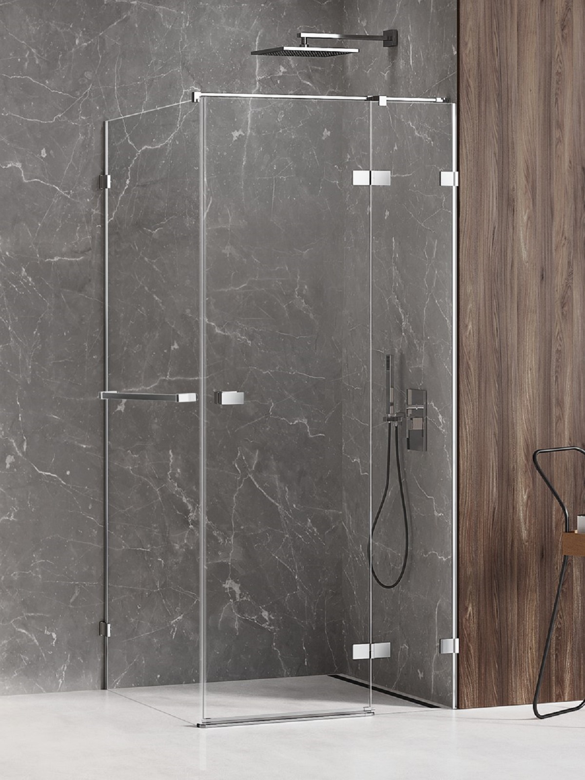 New Trendy Avexa box doccia 110x70 cm rettangolare cromo lucida/vetro trasparente EXK-2431