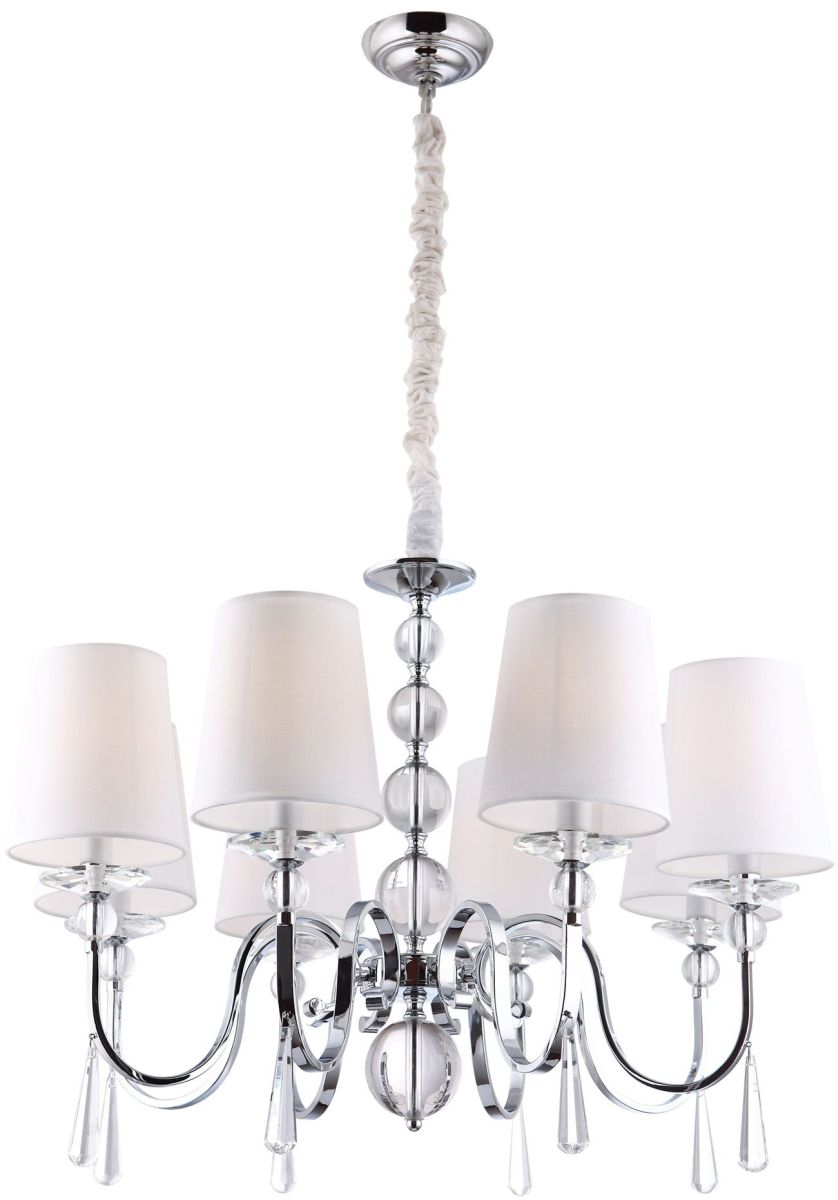 MaxLight Charlotte lampada sospesa x40 W bianco-cromo P0110