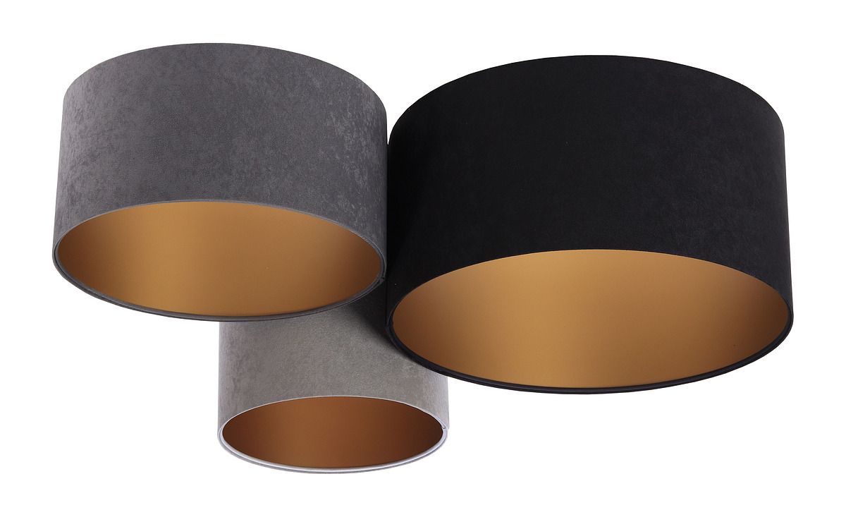 BPS Koncept Plafoniady plafon 3x60 W czarny-szary-grafitowy-żółty 080-02-053