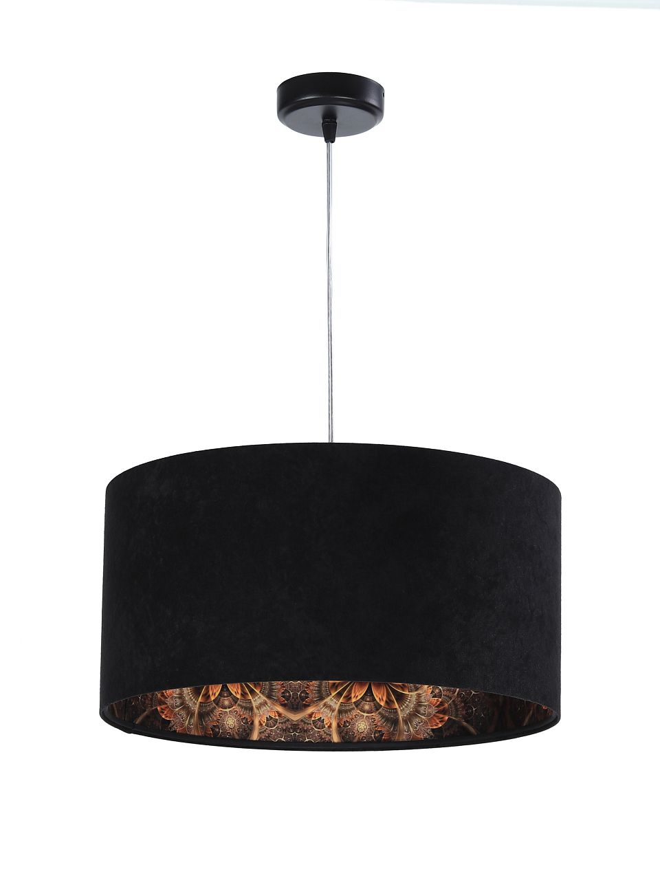 BPS Koncept Standard HomeLight lampada sospesa 1x60 W nero-motivo 030-283-40
