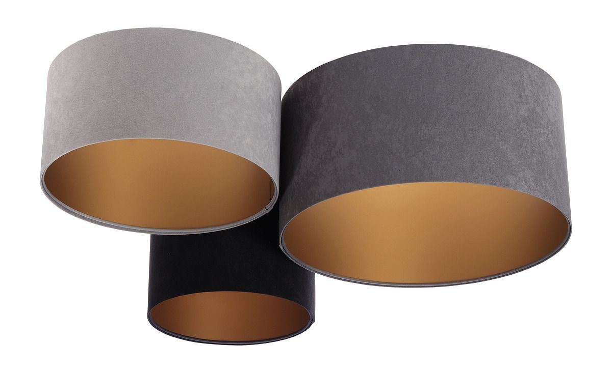 BPS Koncept Plafoniady plafoniera 3x60 W nero-oro -grigio-blu scuro 080-03-053