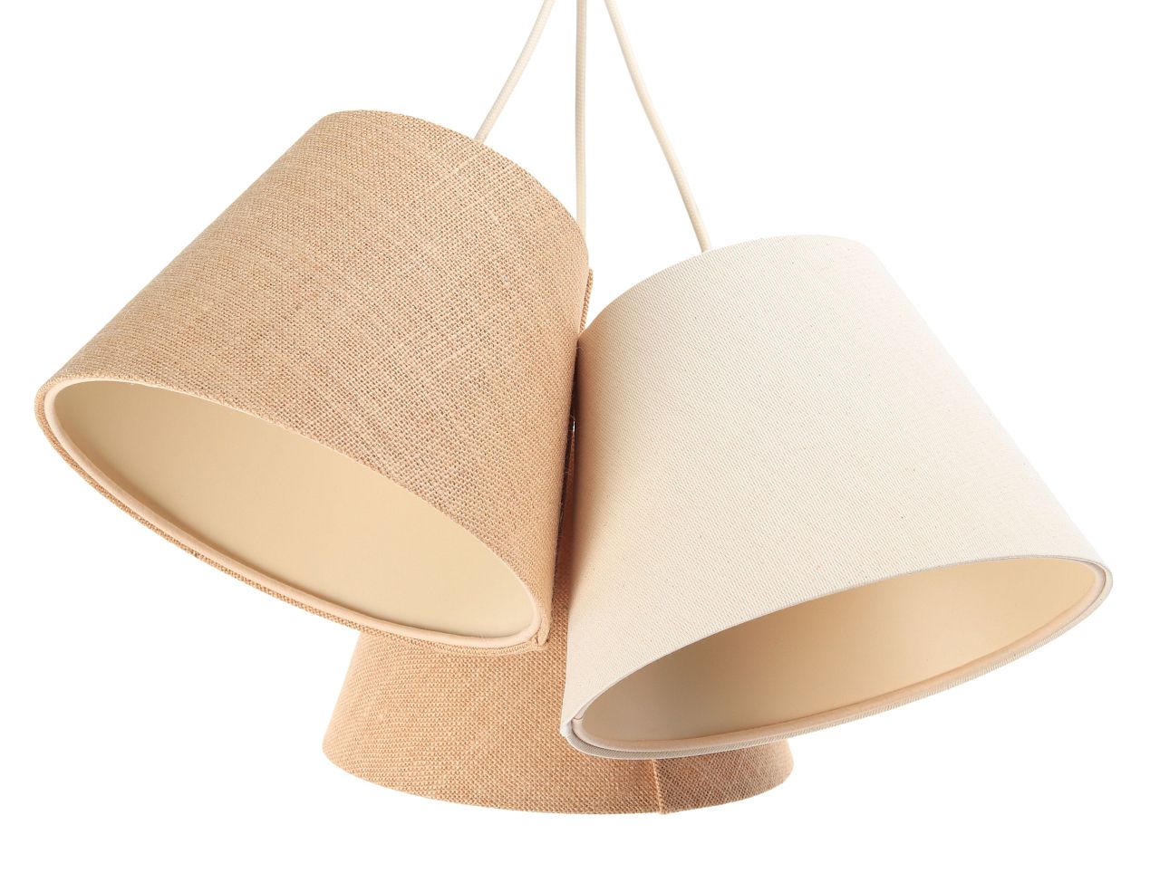 BPS Koncept Boho lampada sospesa 3x40 W crema-beige 070-121