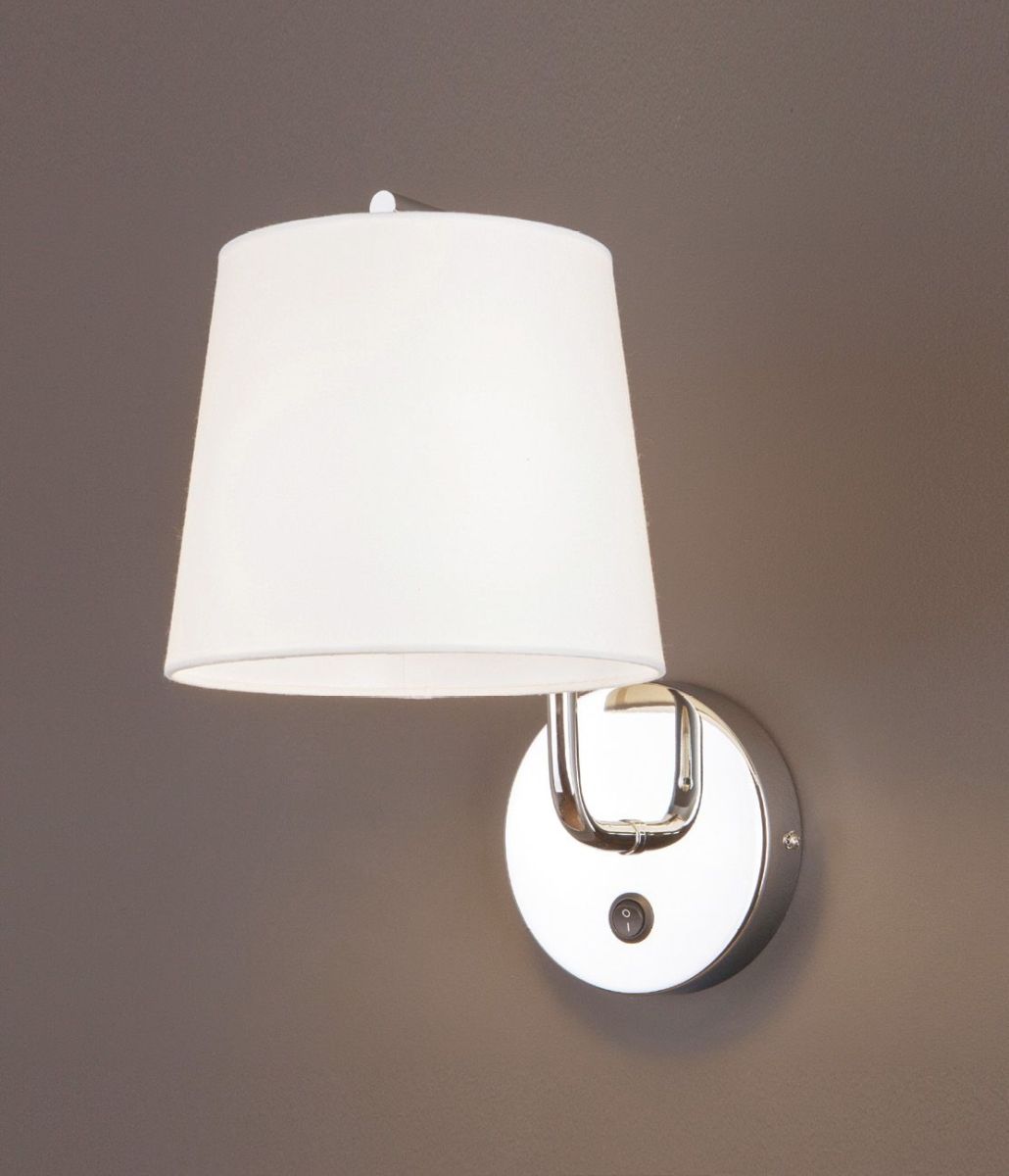 MaxLight Chicago lampada da parete 1x40 W bianco-cromo W0195