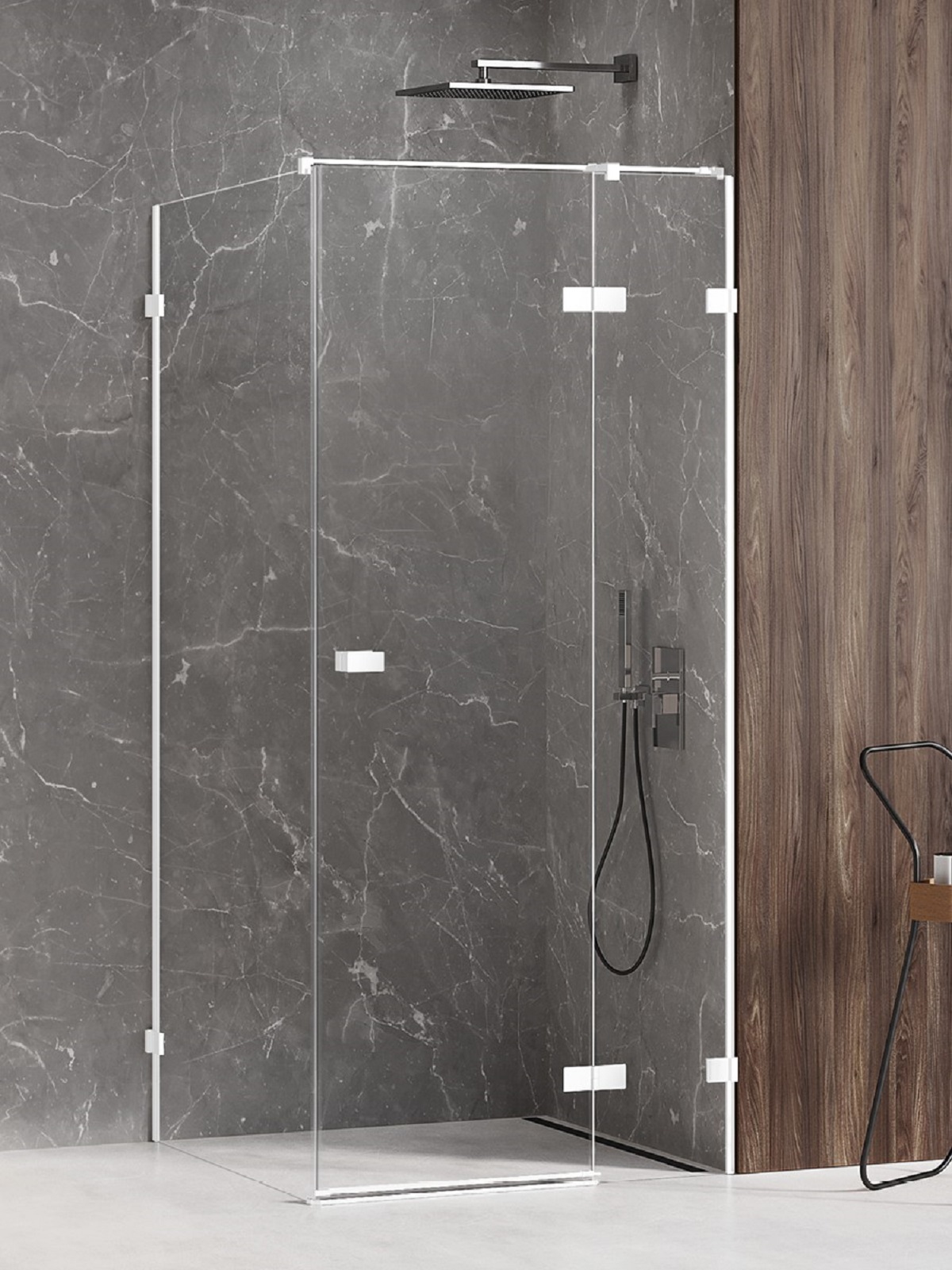 New Trendy Avexa White box doccia 110x100 cm rettangolare bianco opaca/vetro trasparente EXK-2752