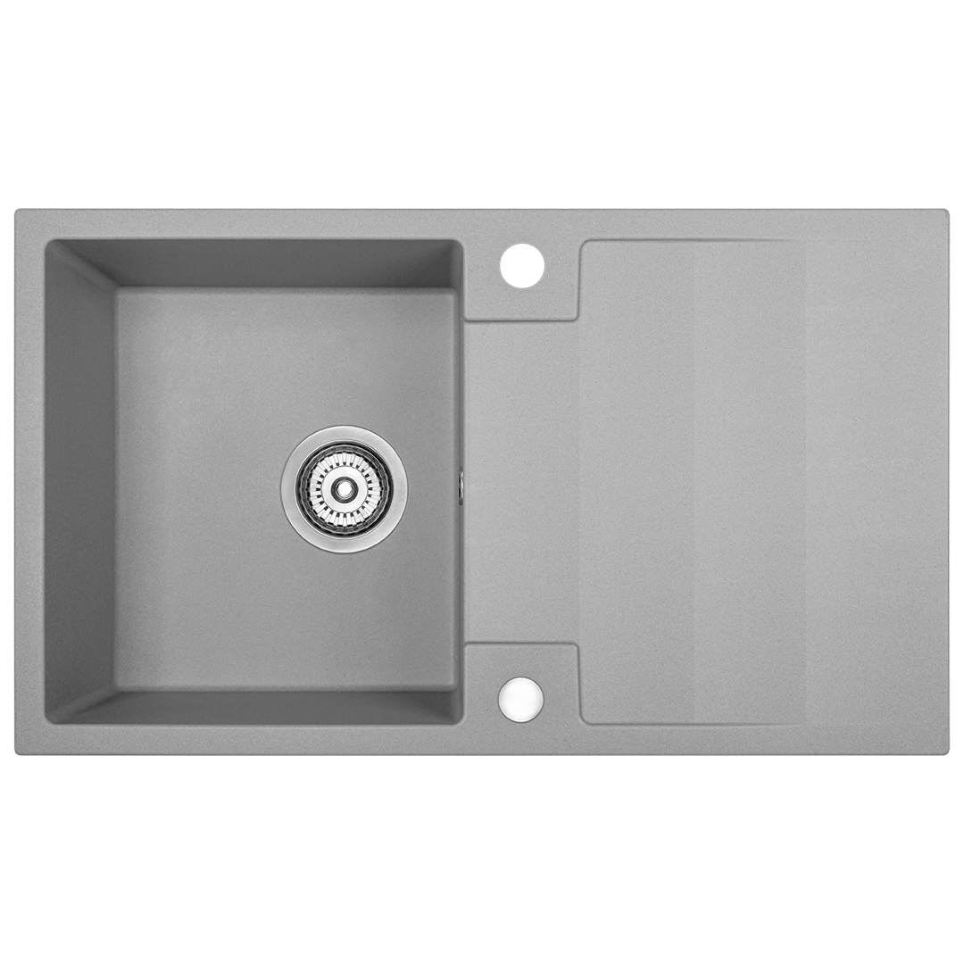 Kuchinox Rab lavello in granito 76x44 cm grigio/grafite/inox SBF511Y