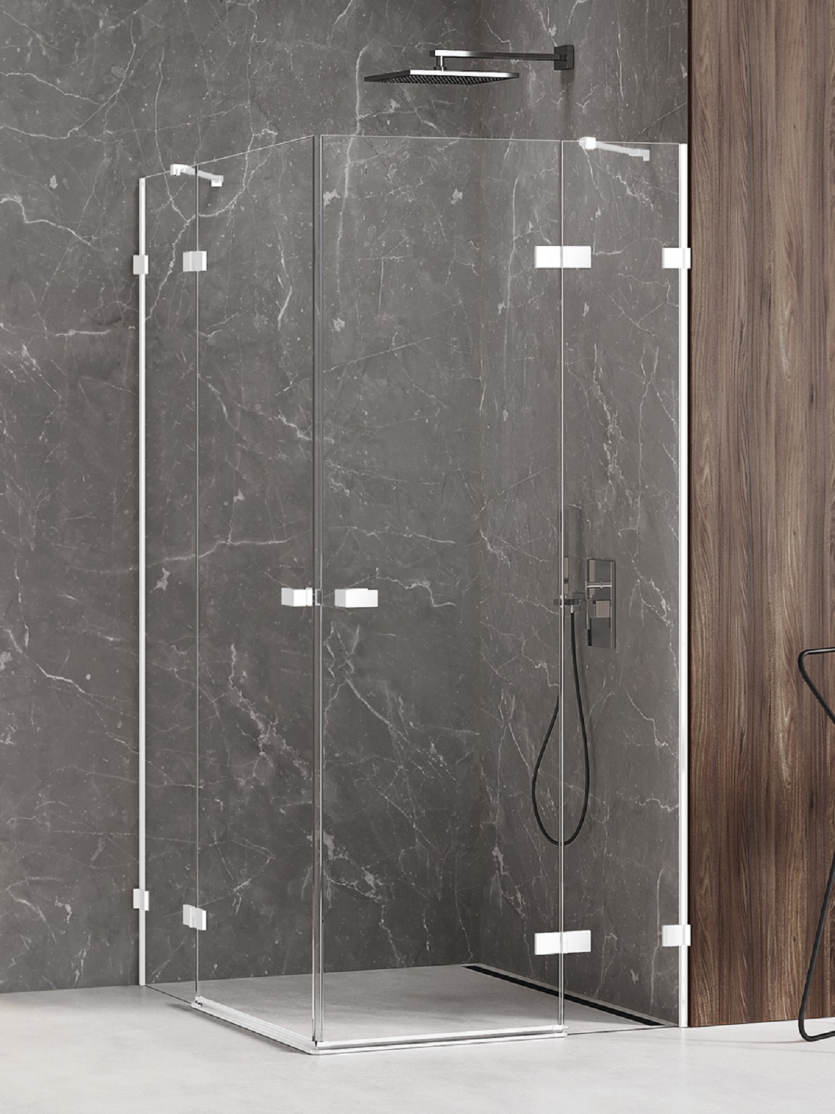 New Trendy Avexa White box doccia 100x100 cm quadrato bianco opaca/vetro trasparente EXK-2833