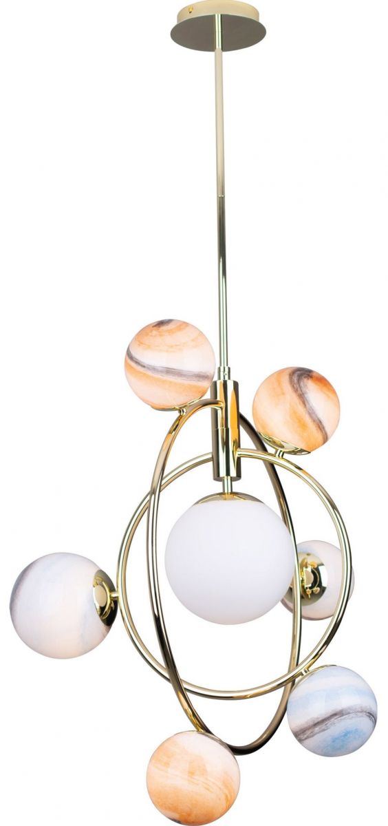 MaxLight Cosmos lampada sospesa x40 W oro-multicolore P0378
