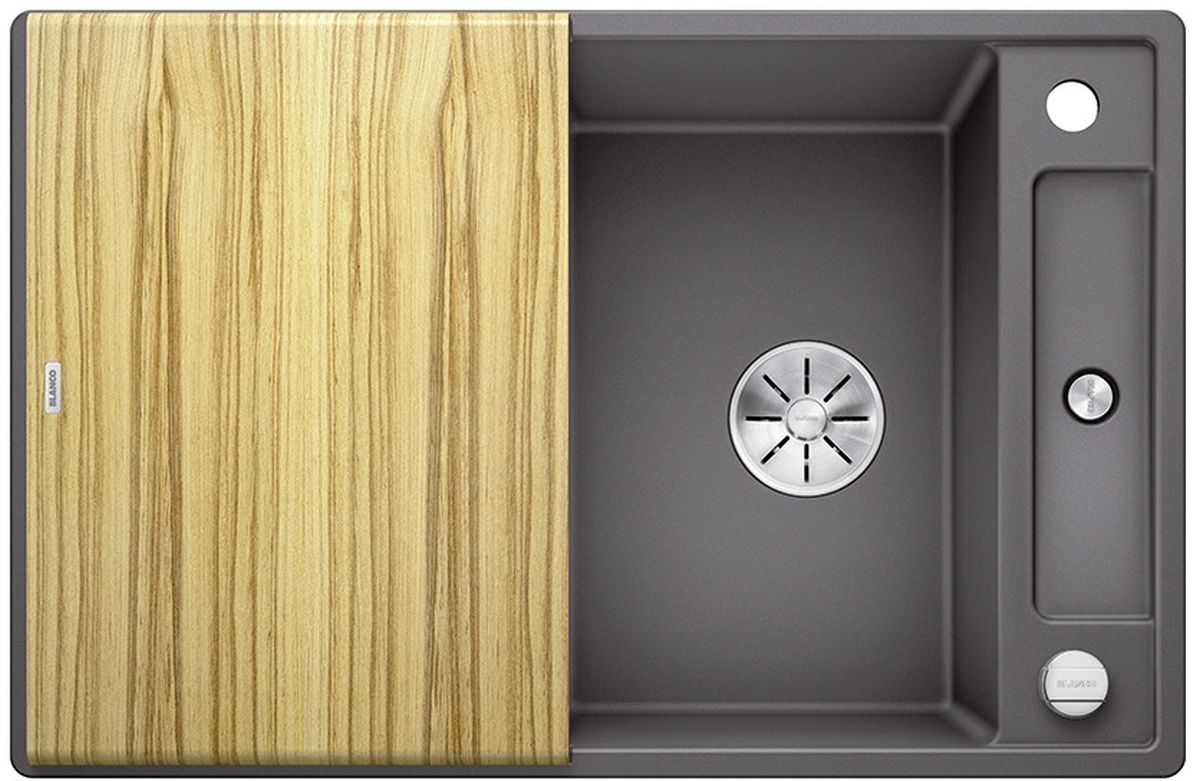Blanco Axia III 45 S lavello in granito 78x51 cm grigio/grafite/inox 523174