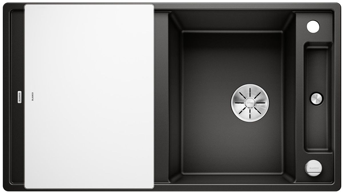 Blanco Axia III 5 S lavello in granito 91.5x51 cm nero 525844