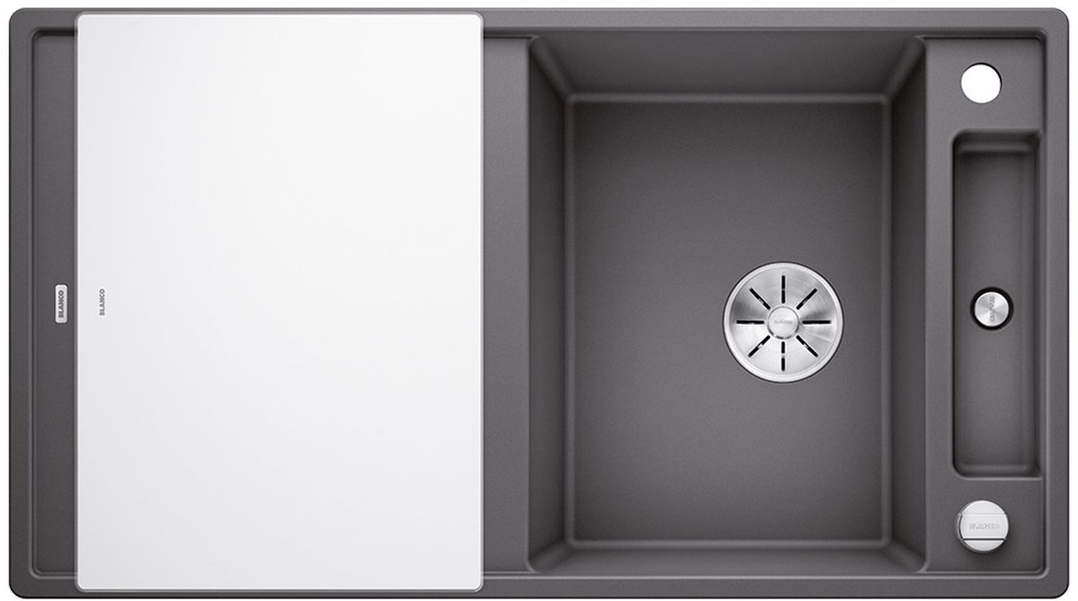 Blanco Axia III 5 S lavello in granito 91.5x51 cm grigio/grafite/inox 523216
