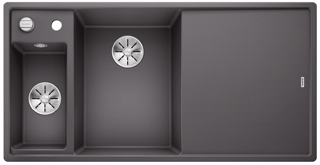 Blanco Axia III 6 S lavello in granito 100x51 cm grigio/grafite/inox 524644