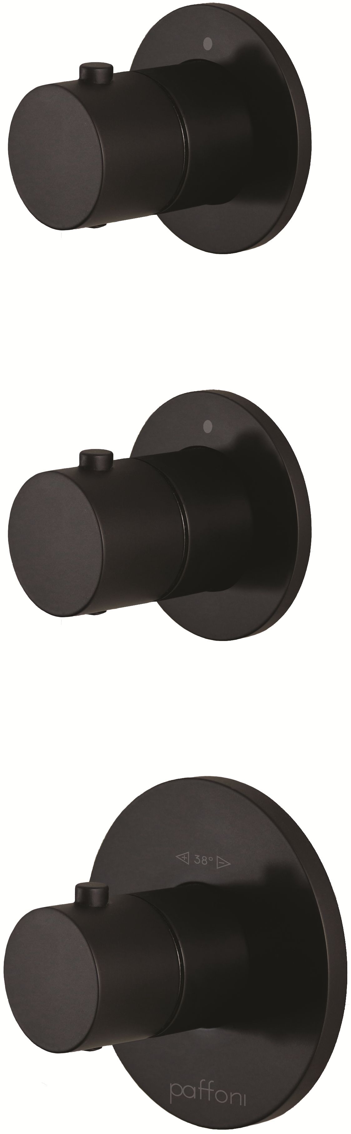 Paffoni Modular Box rubinetto per vasca e doccia da incasso con termostato nero MDE018NO