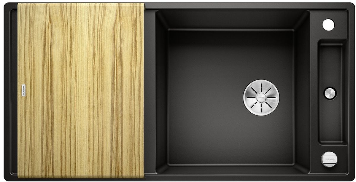 Blanco Axia III XL 6 S lavello in granito 100x51 cm nero 525858