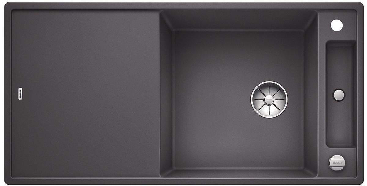 Blanco Axia III XL 6 S lavello in granito 100x51 cm grigio/grafite/inox 523511