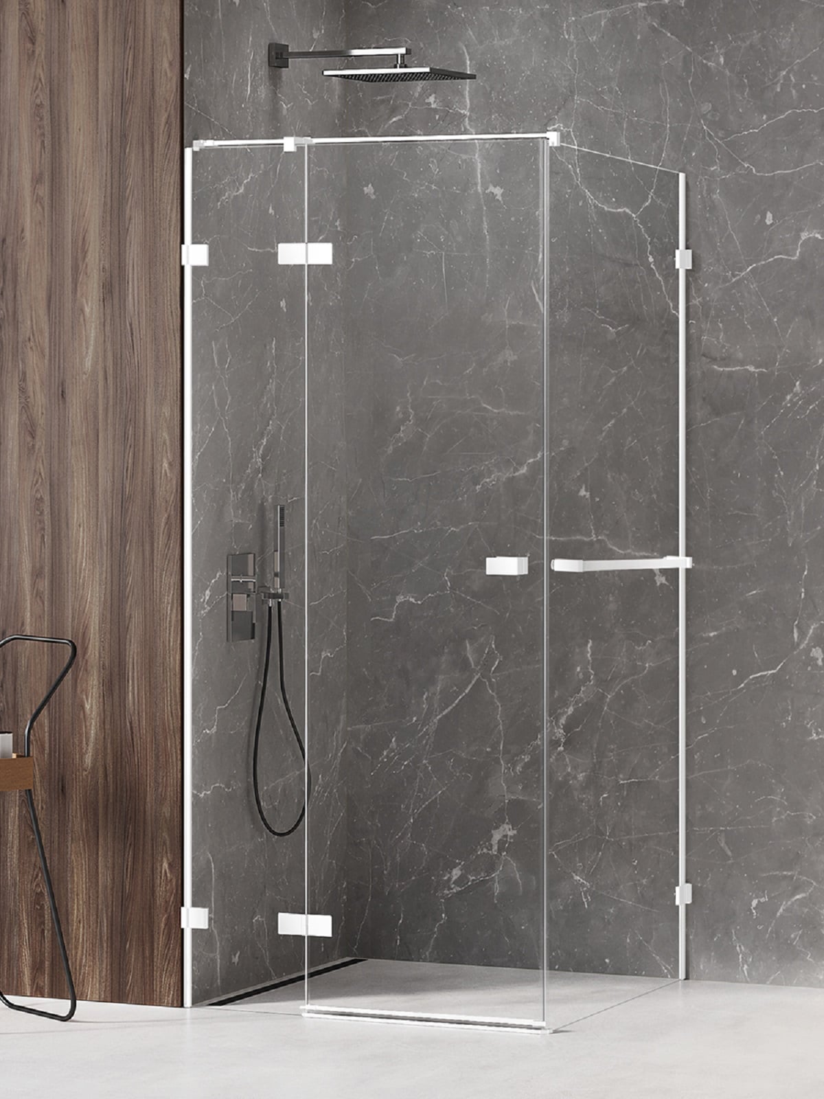 New Trendy Avexa White box doccia 120x110 cm rettangolare bianco opaca/vetro trasparente EXK-2789