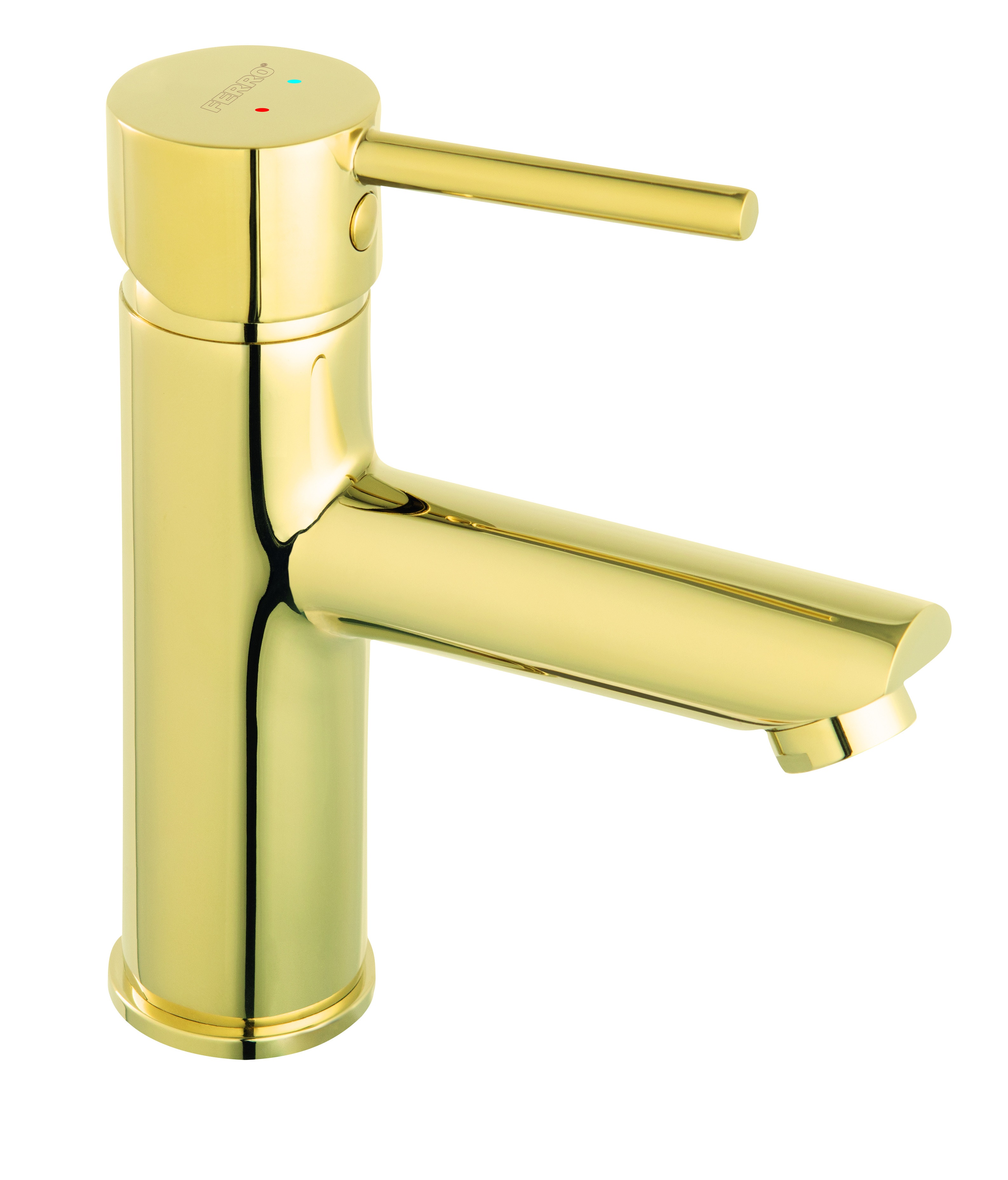 Ferro Fiesta Gold rubinetto per lavabo verticale oro BFI2G