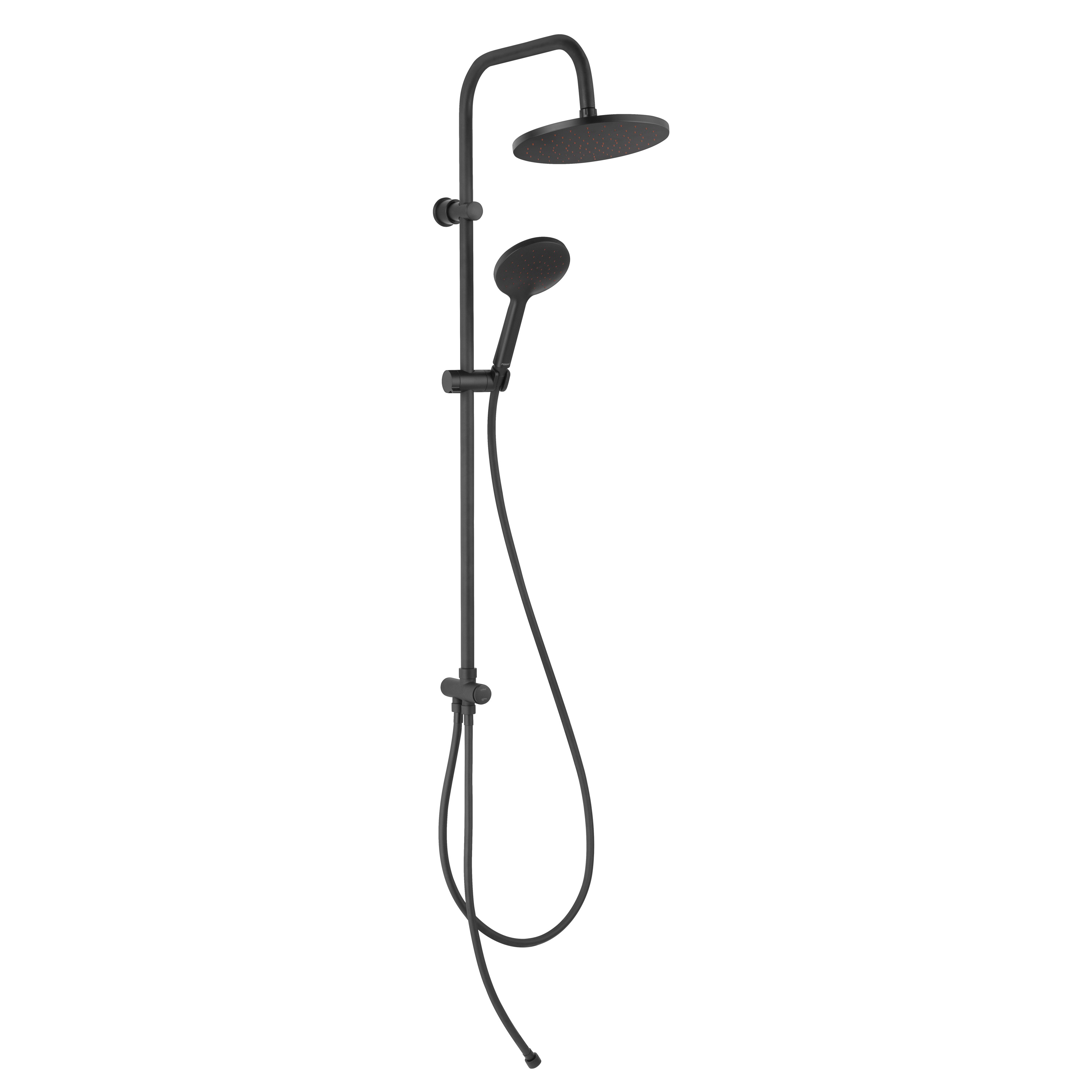 Ferro Coppa Black set doccia a parete con soffione nero NP92BL