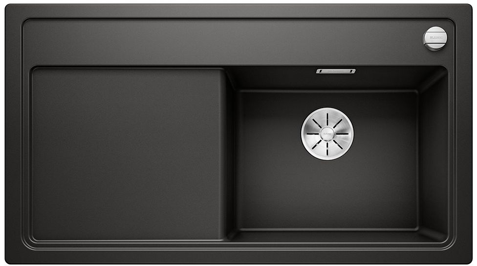 Blanco Zenar 5 S-F lavello in granito 90.3x49.8 cm nero 526049