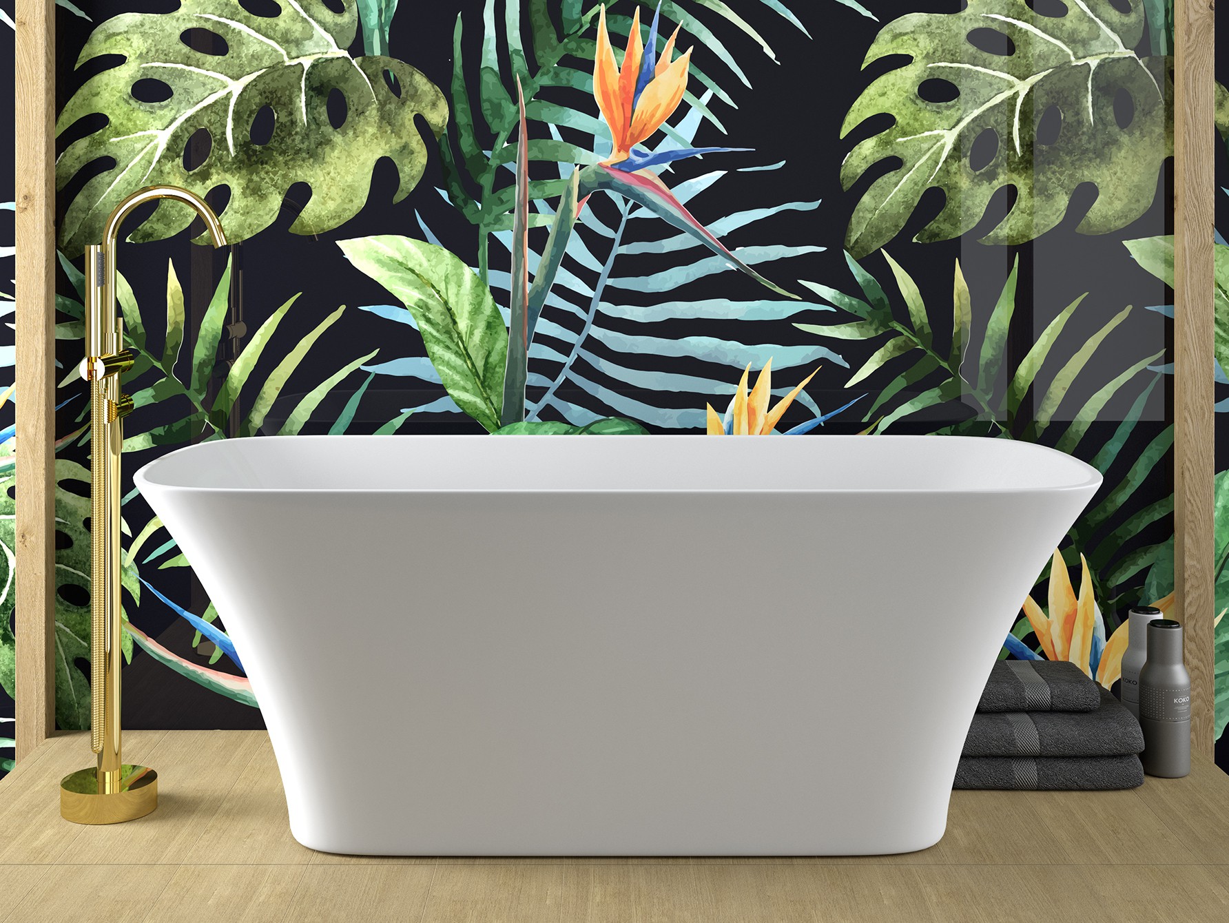 Besco Assos vasca da bagno freestanding 160x70 cm rettangolare bianco #WMMB-160-AKW