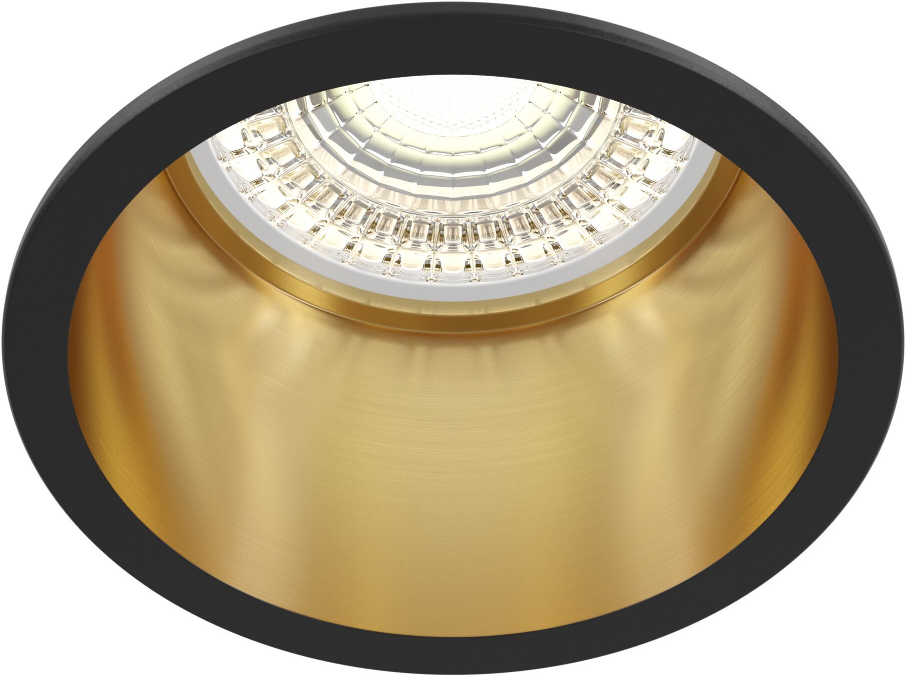 Maytoni Reif lampada da incasso 1x50 W nero-oro DL049-01GB