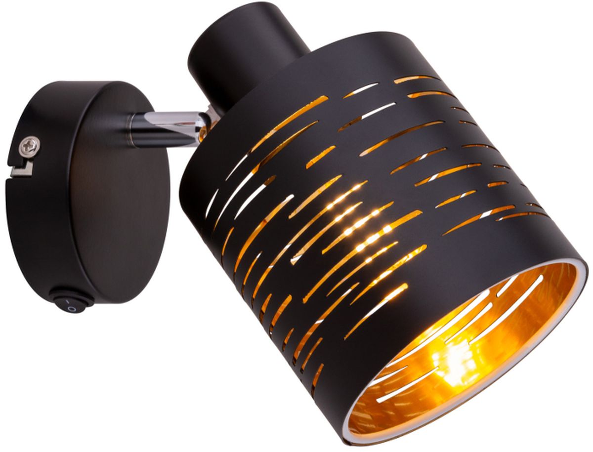 Globo Lighting Tunno lampada da parete 1x15 W nero-oro 15342-1