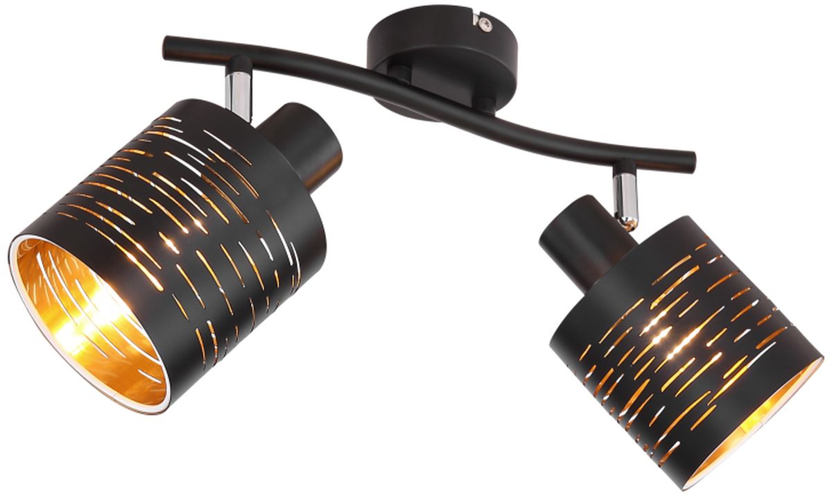Globo Lighting Tunno lampada da soffitto 2x15 W nero-oro 15342-2