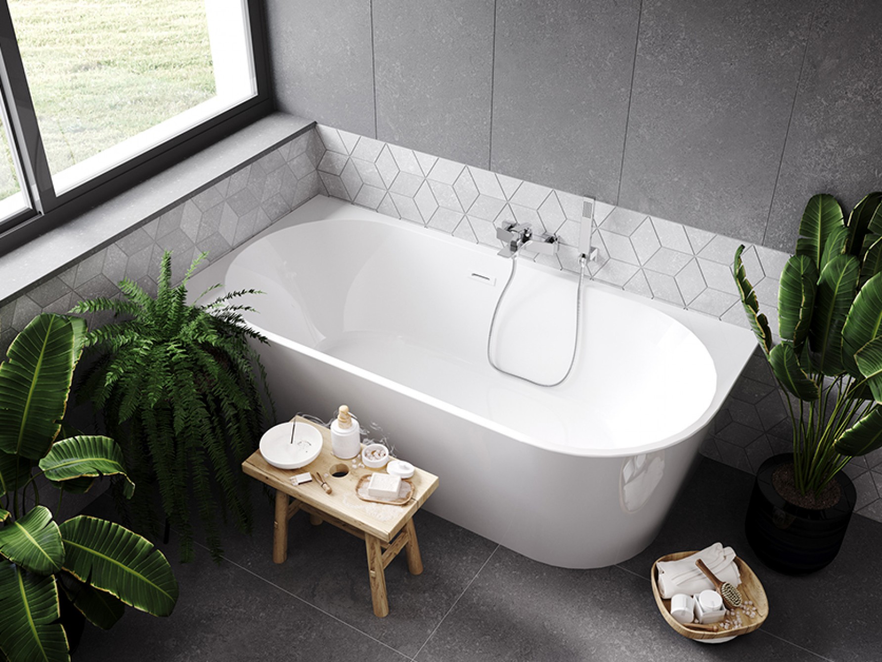 Besco Zoya vasca da bagno freestanding 150x75 cm rettangolare bianco #WAS-150-ZLB