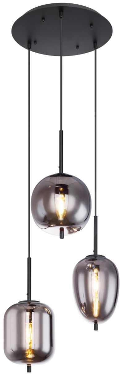 Globo Lighting Blacky lampada sospesa 1x40 W nero-fumé 15345-3