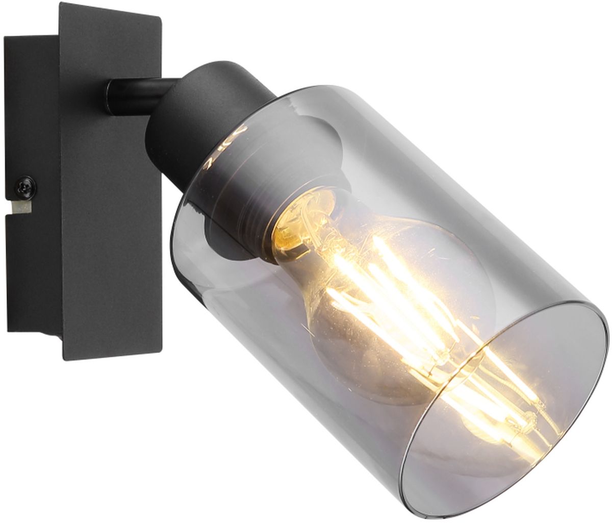 Globo Lighting Hadera lampada da parete 1x15 W nero-fumé 15465-1