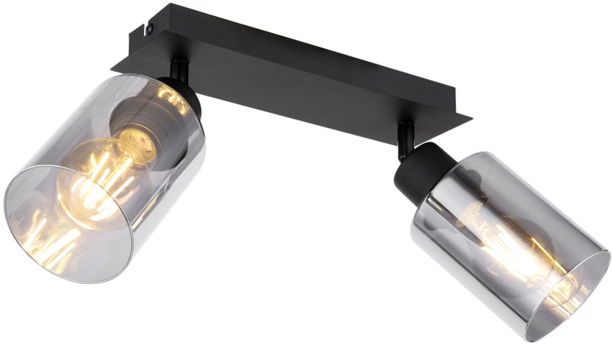 Globo Lighting Hadera lampada da soffitto 2x15 W nero-fumé 15465-2