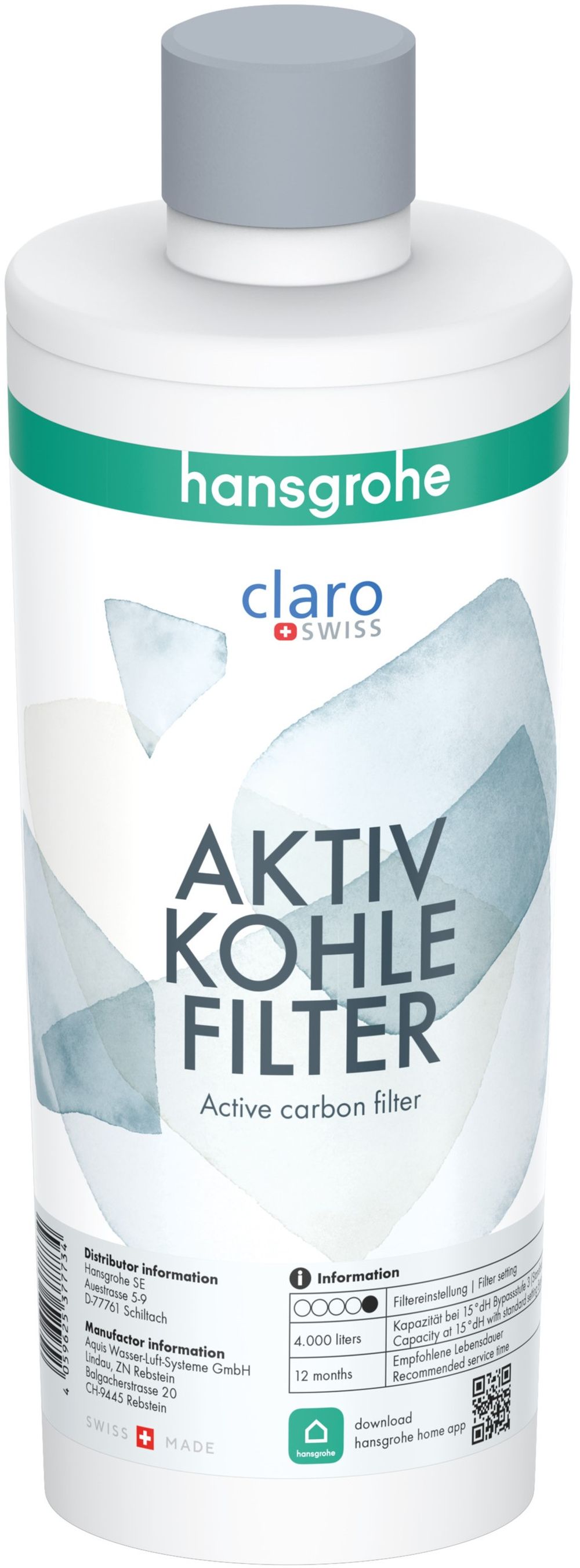 Hansgrohe filtro al carbone 76814000