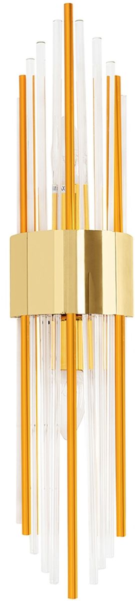 Moosee Amanda lampada da parete 2x40 W trasparente-oro -arancione MSE010100263