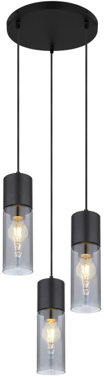 Globo Lighting Annika lampada sospesa 3x25 W nero-fumé 21000-3HB