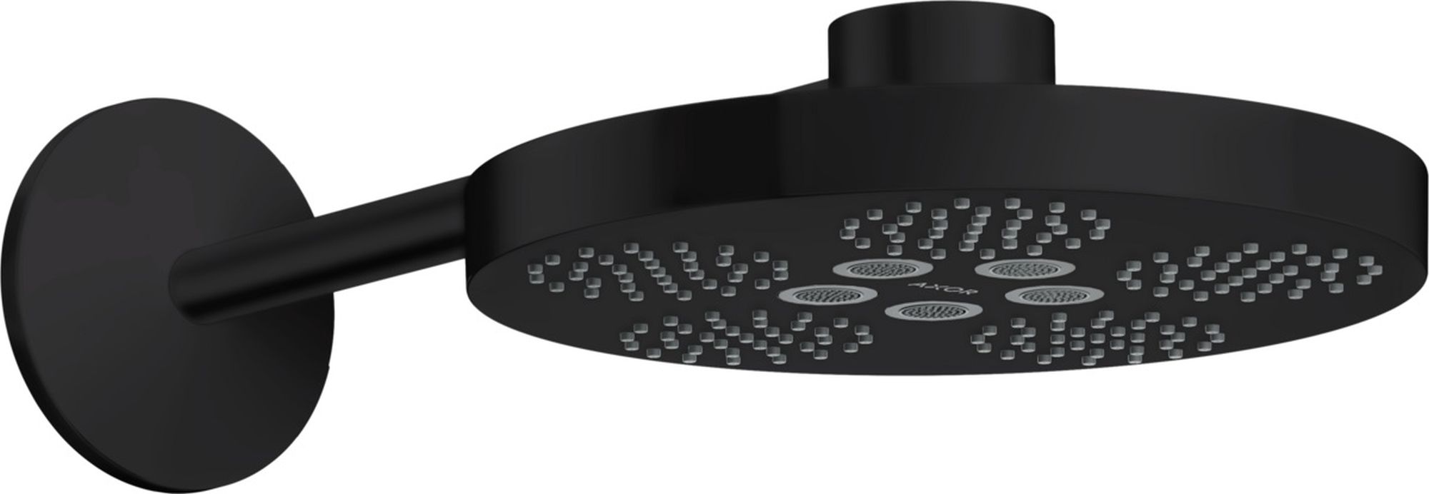Axor One soffione doccia con braccio 28x28 cm rotonda nero 48492670