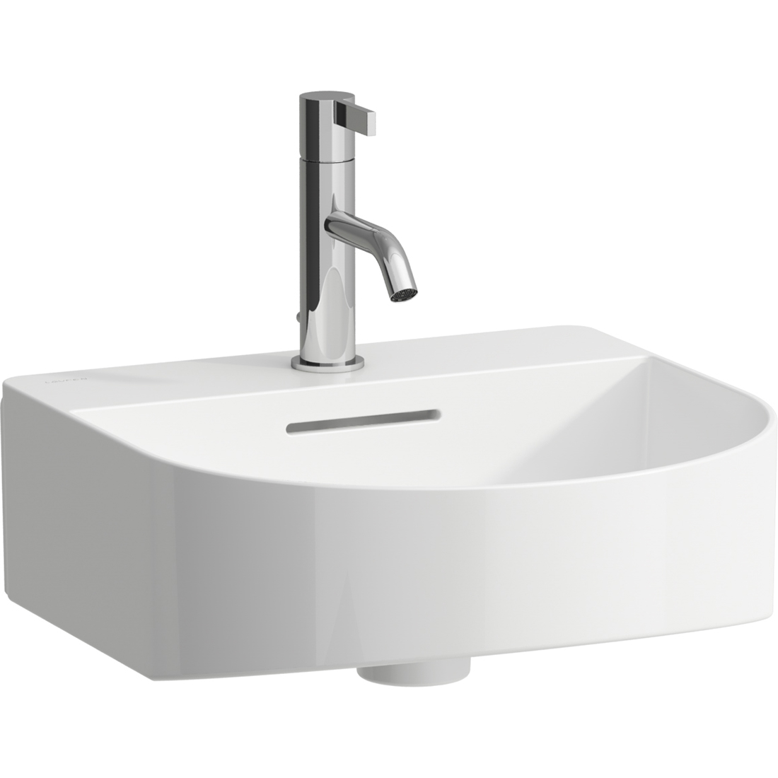 Laufen Sonar lavabo 42x41 cm semicircolare a parete bianco lucida H8163414001041