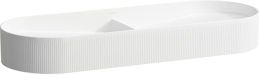 Laufen Sonar lavabo 100x37 cm semicircolare da appoggio-doppio bianco H8123497571121