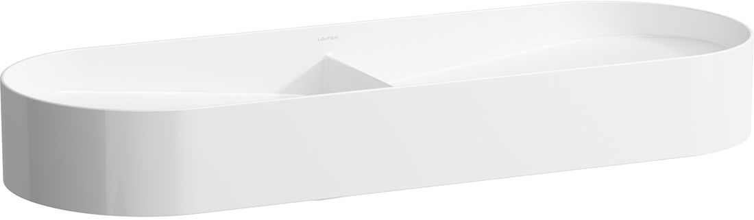 Laufen Sonar lavabo 100x37 cm semicircolare da appoggio-doppio bianco H8123487571121