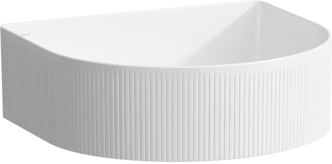 Laufen Sonar lavabo 41x36.5 cm semicircolare da appoggio bianco opaca H8123437571121