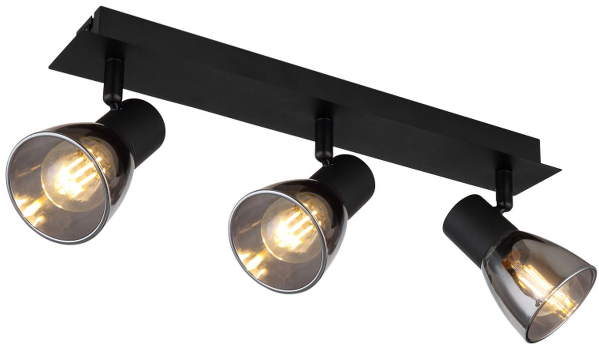 Globo Lighting Claude lampada da soffitto 3x40 W nero-fumé 54307-3