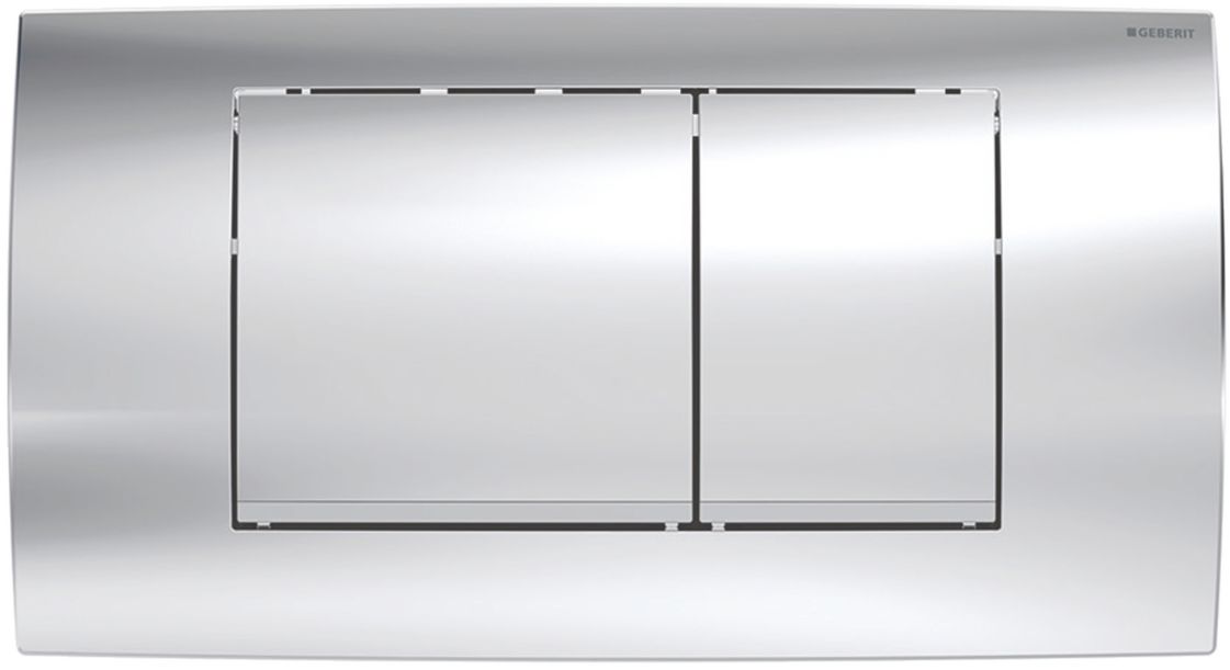 Geberit Twinline placca di comando per WC cromo lucido-cromo opaco 115.899.KH.1