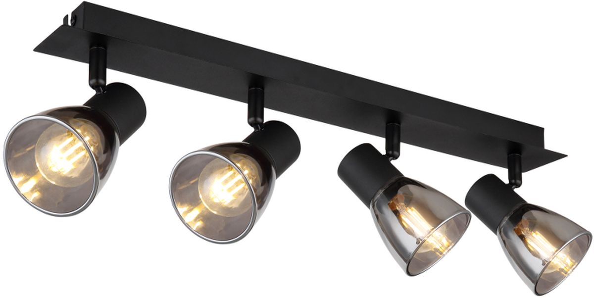 Globo Lighting Claude lampada da soffitto 4x40 W nero-fumé 54307-4