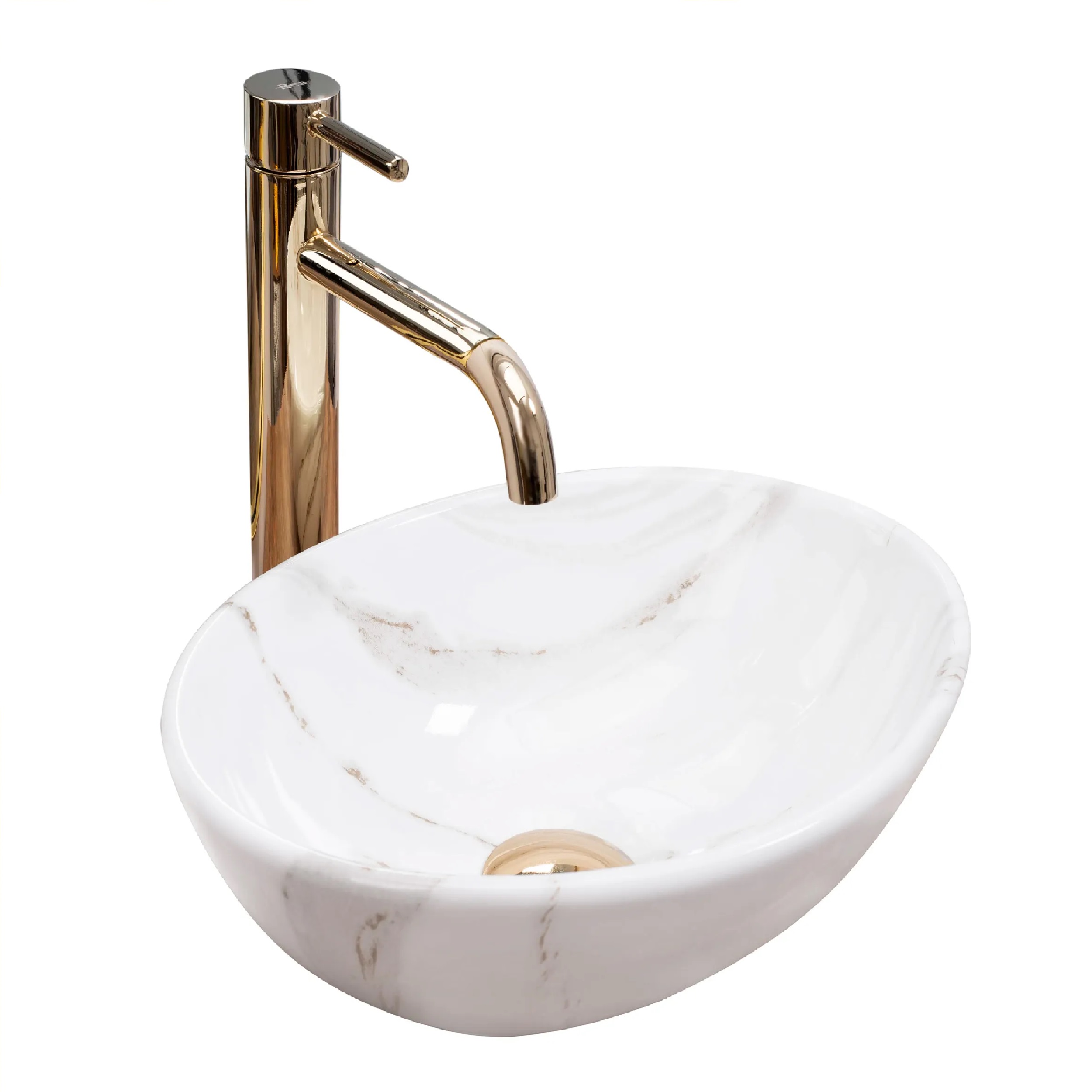 Rea Sofia lavabo 34x27 cm ovale da appoggio REA-U8014