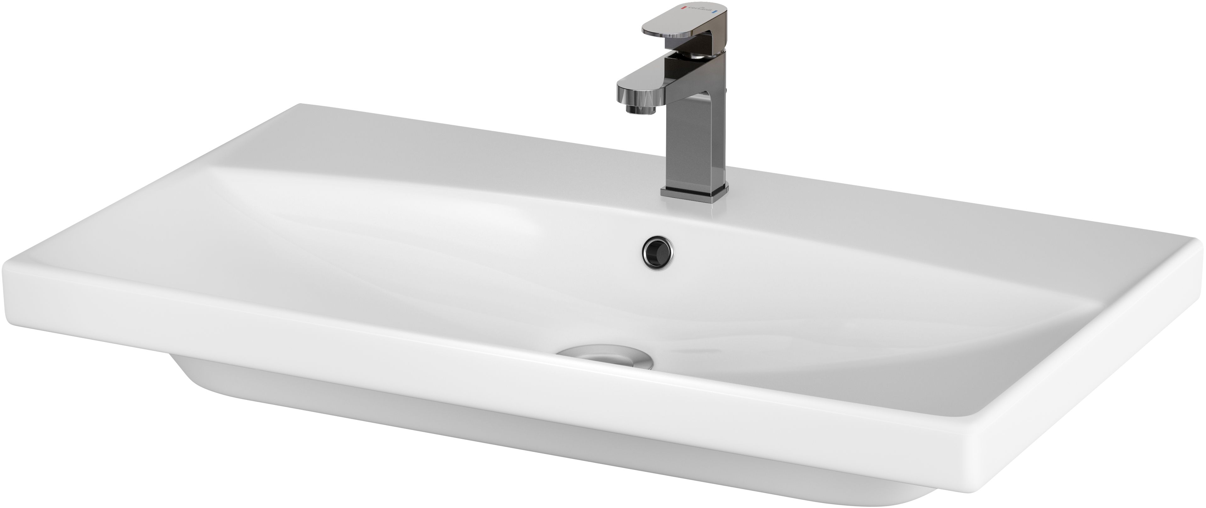 Cersanit City lavabo 80.5x45.5 cm rettangolare da mobile bianco K35-061