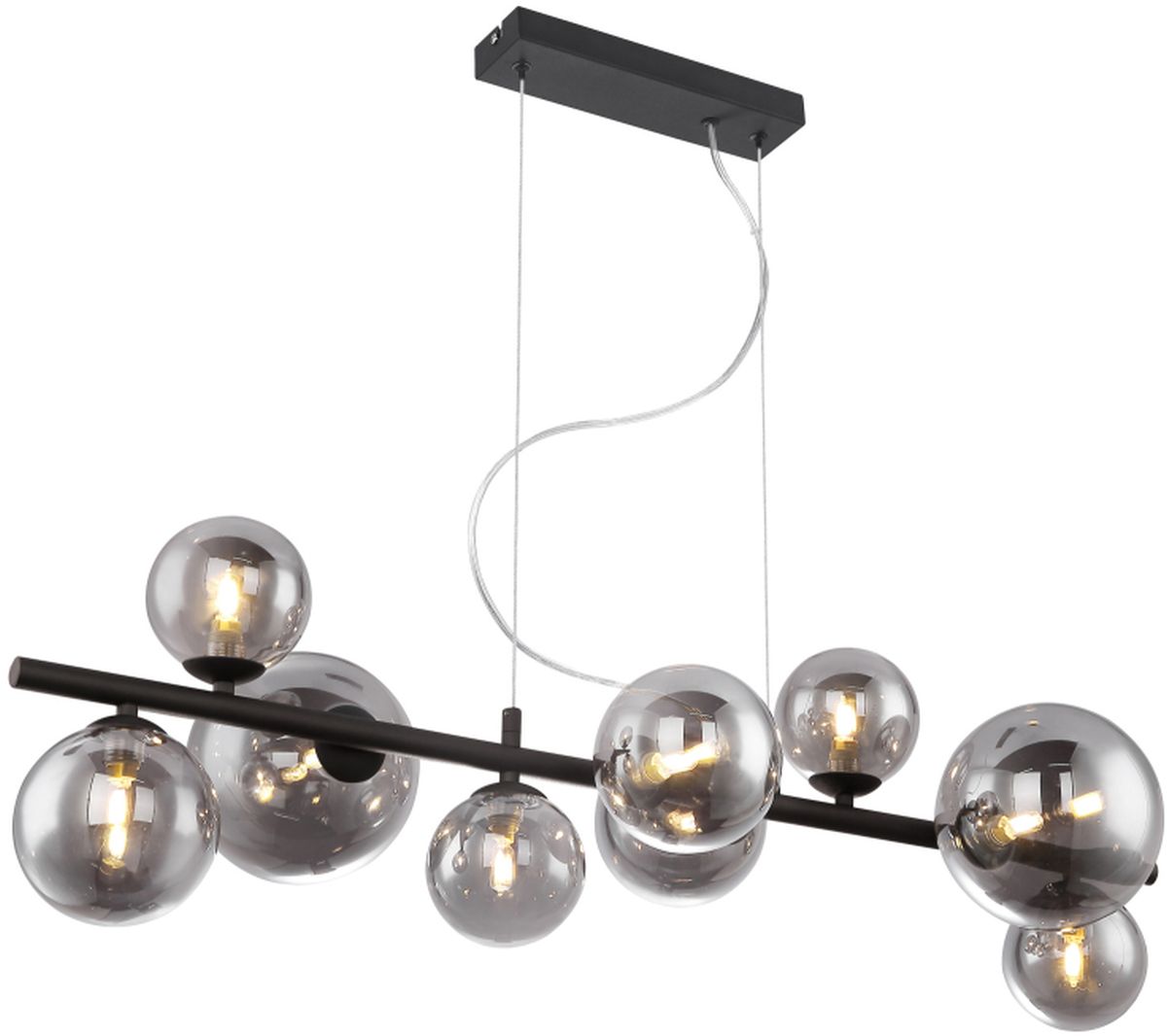 Globo Lighting Riha lampada sospesa x3.5 W nero-fumé 56133-9H