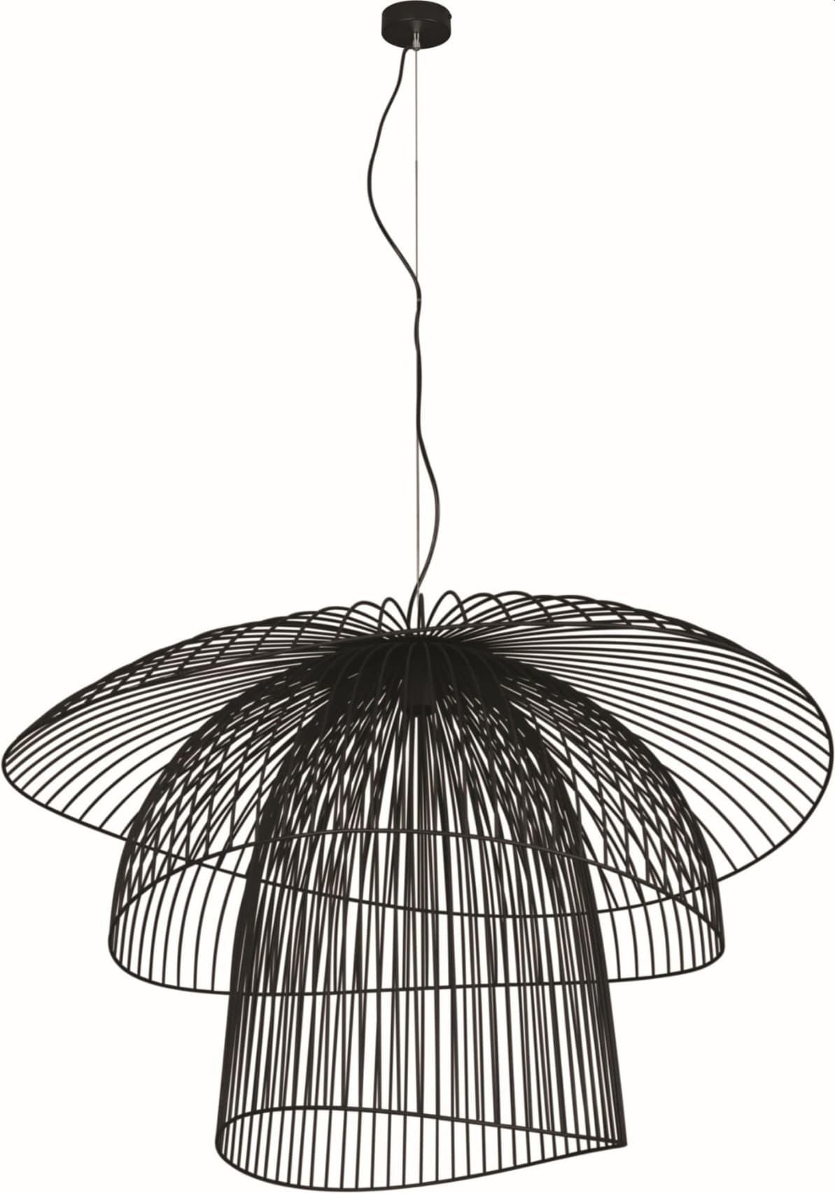 Kaja Plaza lampada sospesa 1x60 W nero KP-12